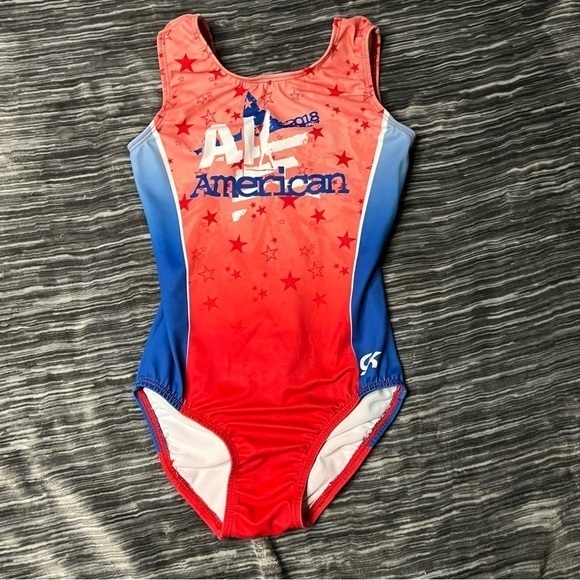GK ALL AMERICAN leotard child Large RR - Picture 1 of 3